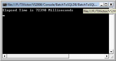 使用Insert語句插入10萬數(shù)據(jù)的耗時圖