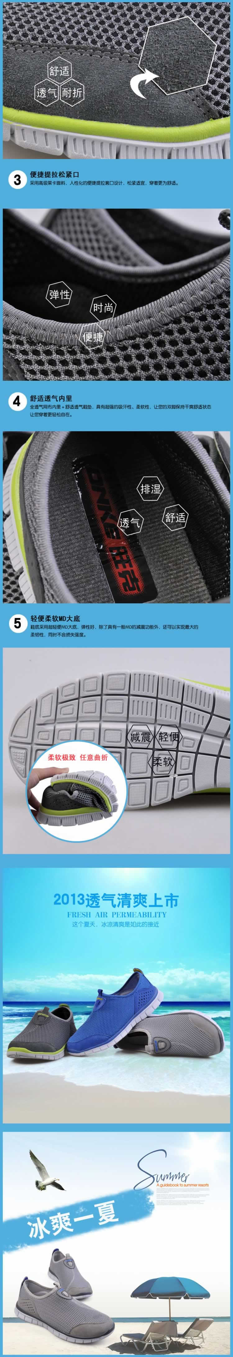 夏季潮流透氣鞋涼鞋描述