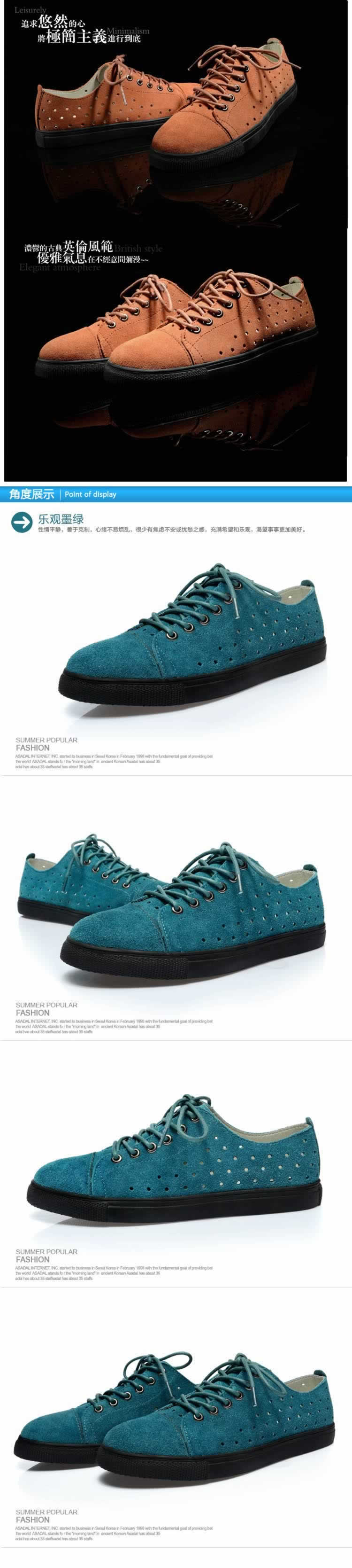 復(fù)古擦色抽褶休閑男鞋描述