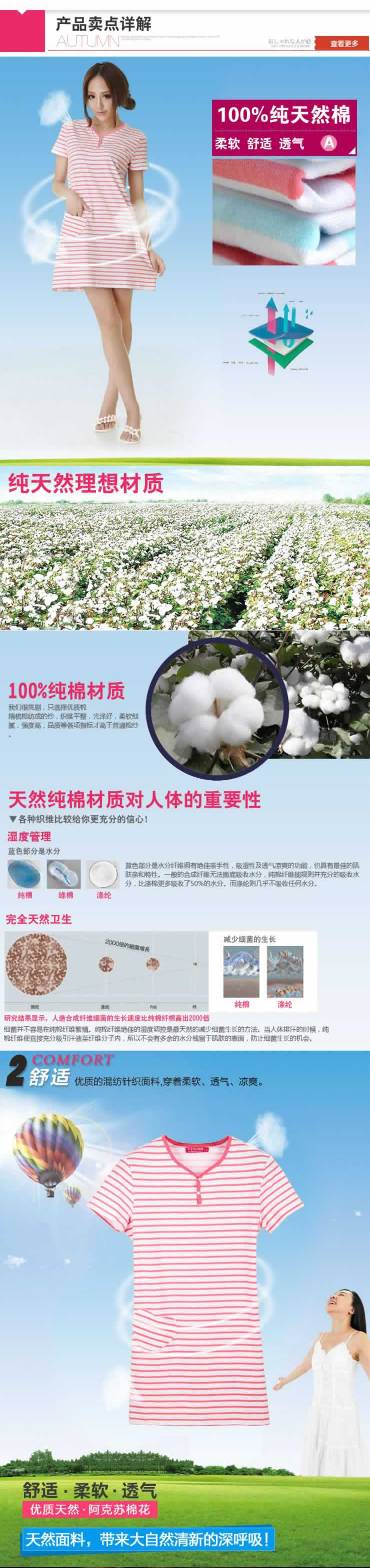 女式睡衣T恤夏裝短袖描述